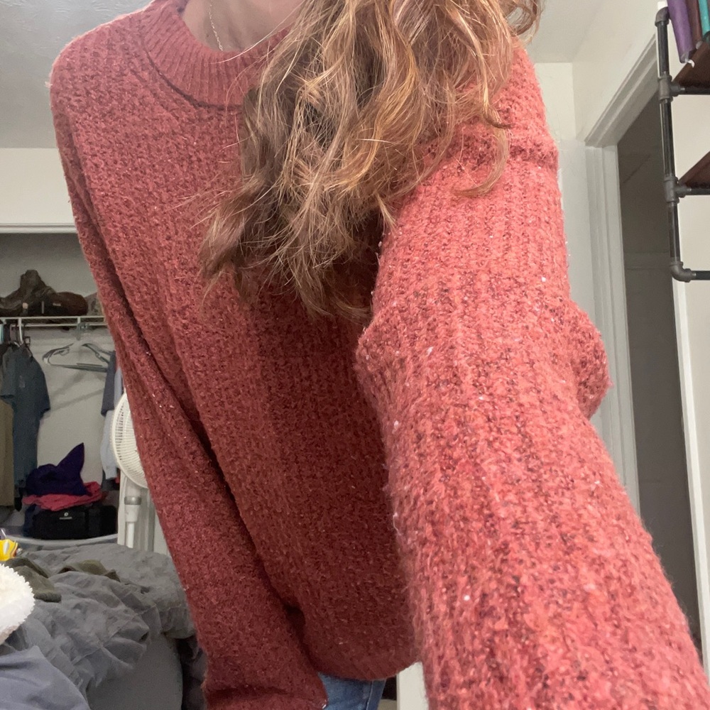 burnt orange sweater